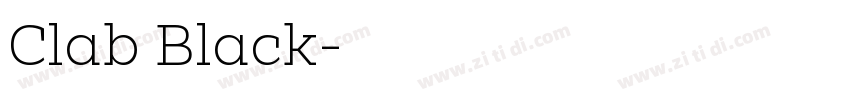 Clab Black字体转换